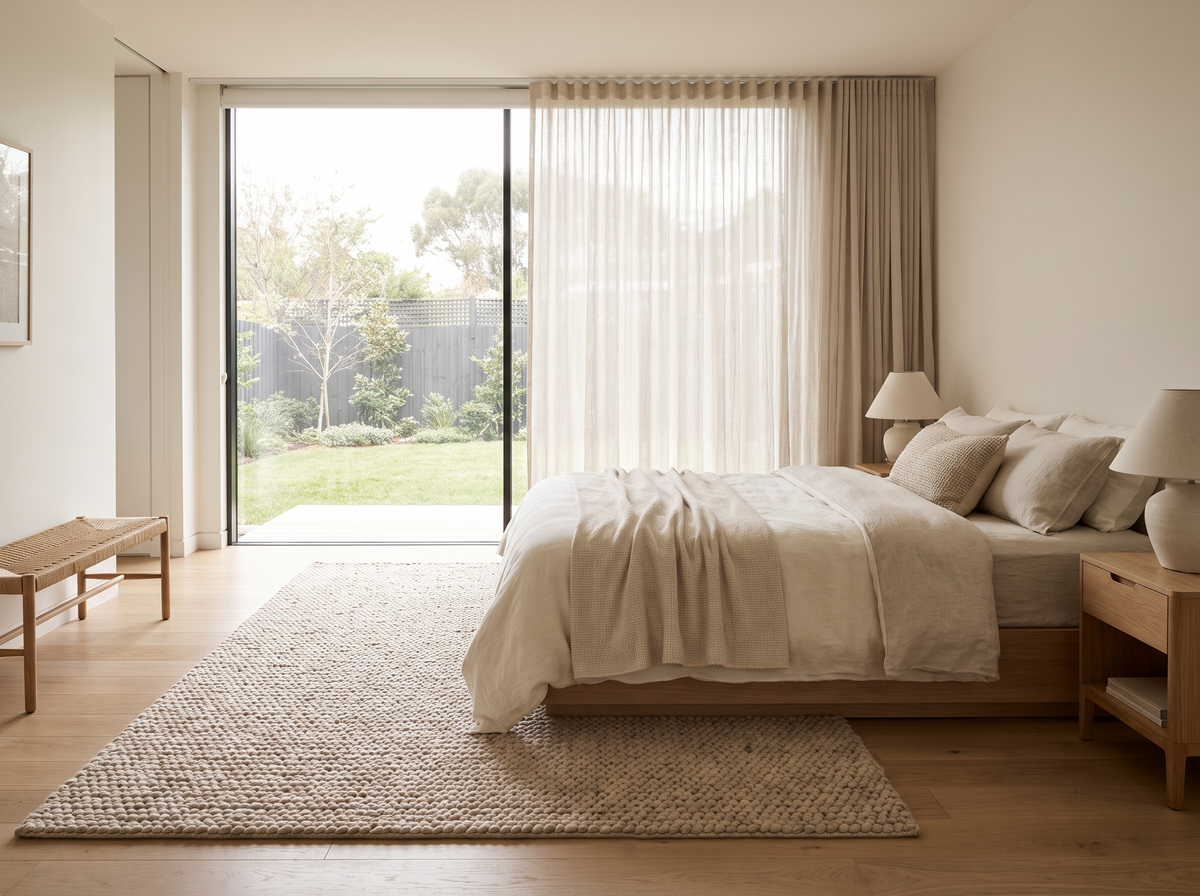 Tapis de chambre dans un intérieur cosy