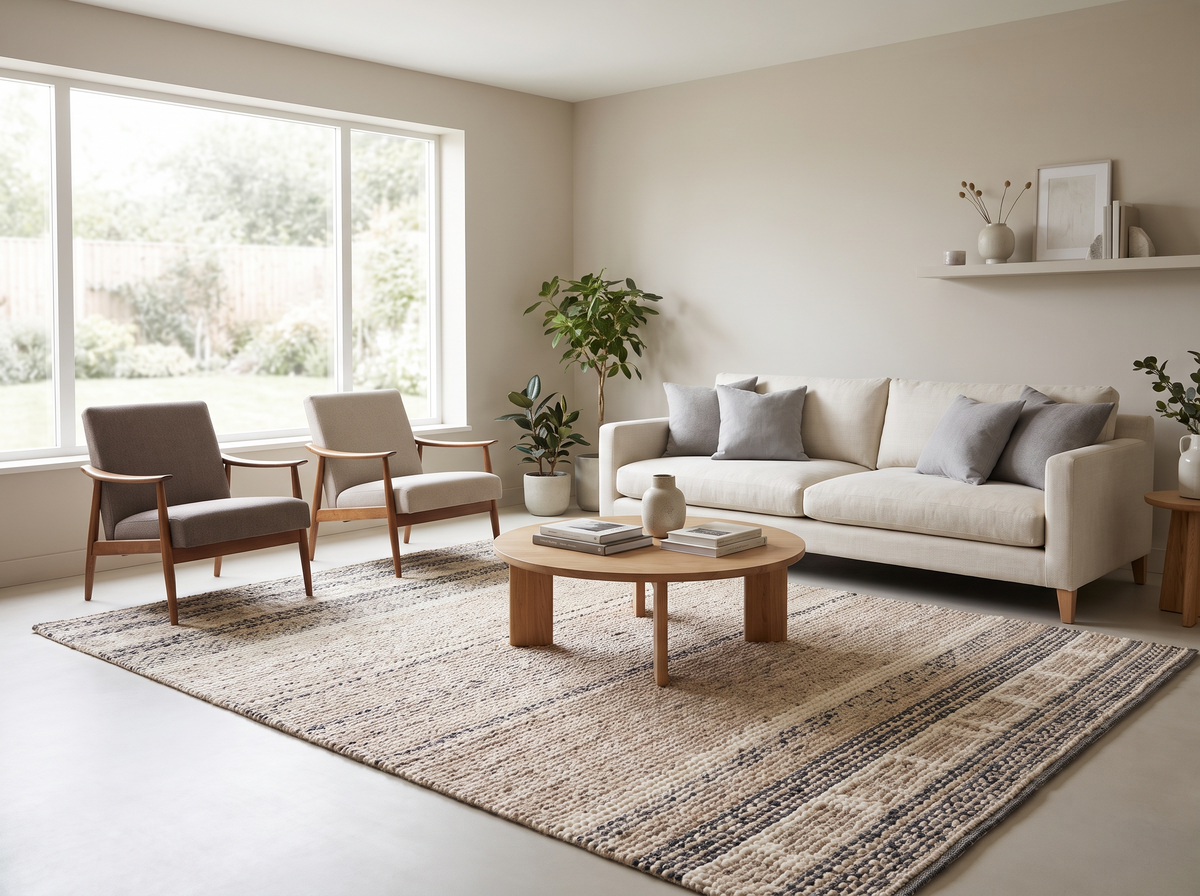 Tapis de salon dans un intérieur moderne minimaliste Image