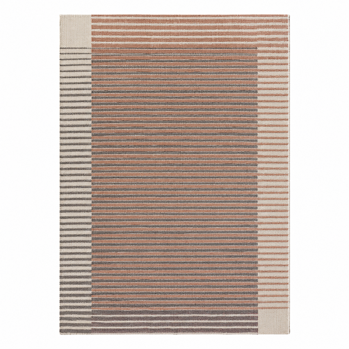Tapis extérieur Étretat multicolore en polypropylène, vue de dessus sur fond blanc