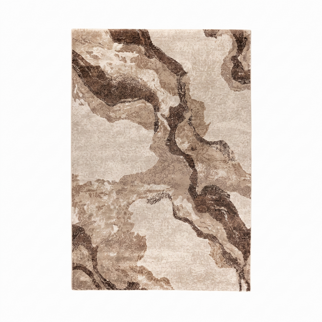 Tapis Senlis naturel - vue produit fond blanc