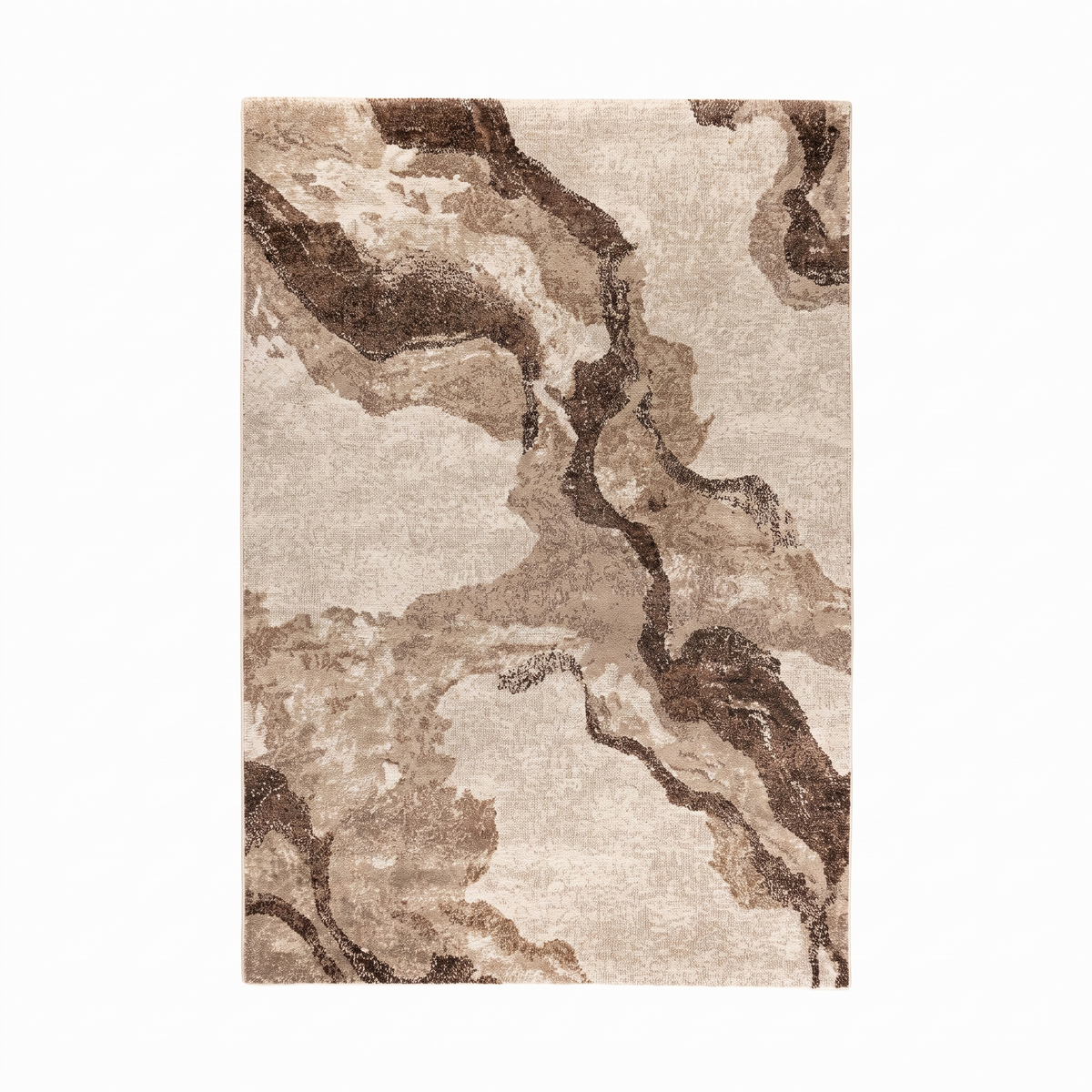 Tapis Senlis naturel - vue produit fond blanc