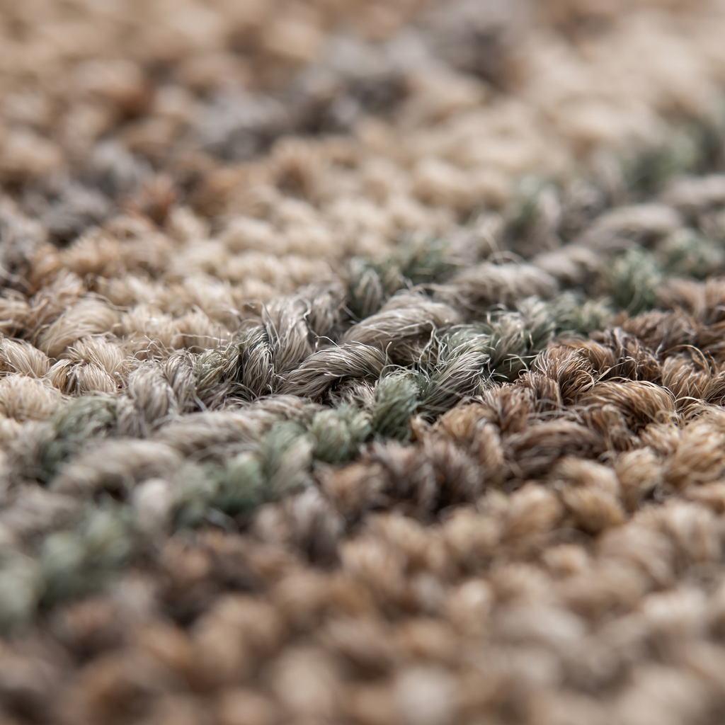 Zoom qualité du tissage du tapis Giverny