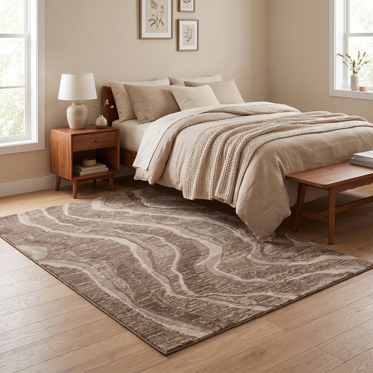 Tapis Annecy dans une chambre moderne
