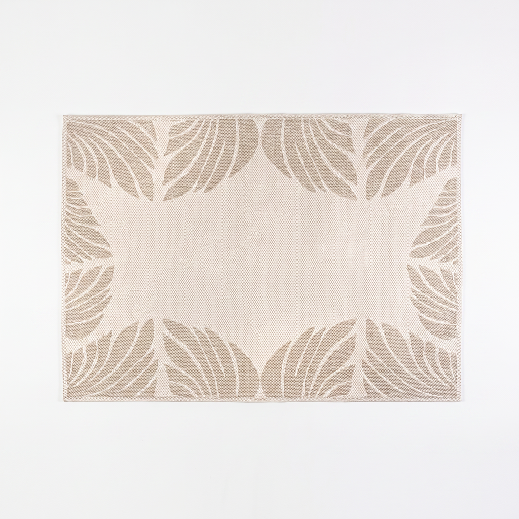 Tapis Porquerolles Naturel - vue produit fond blanc
