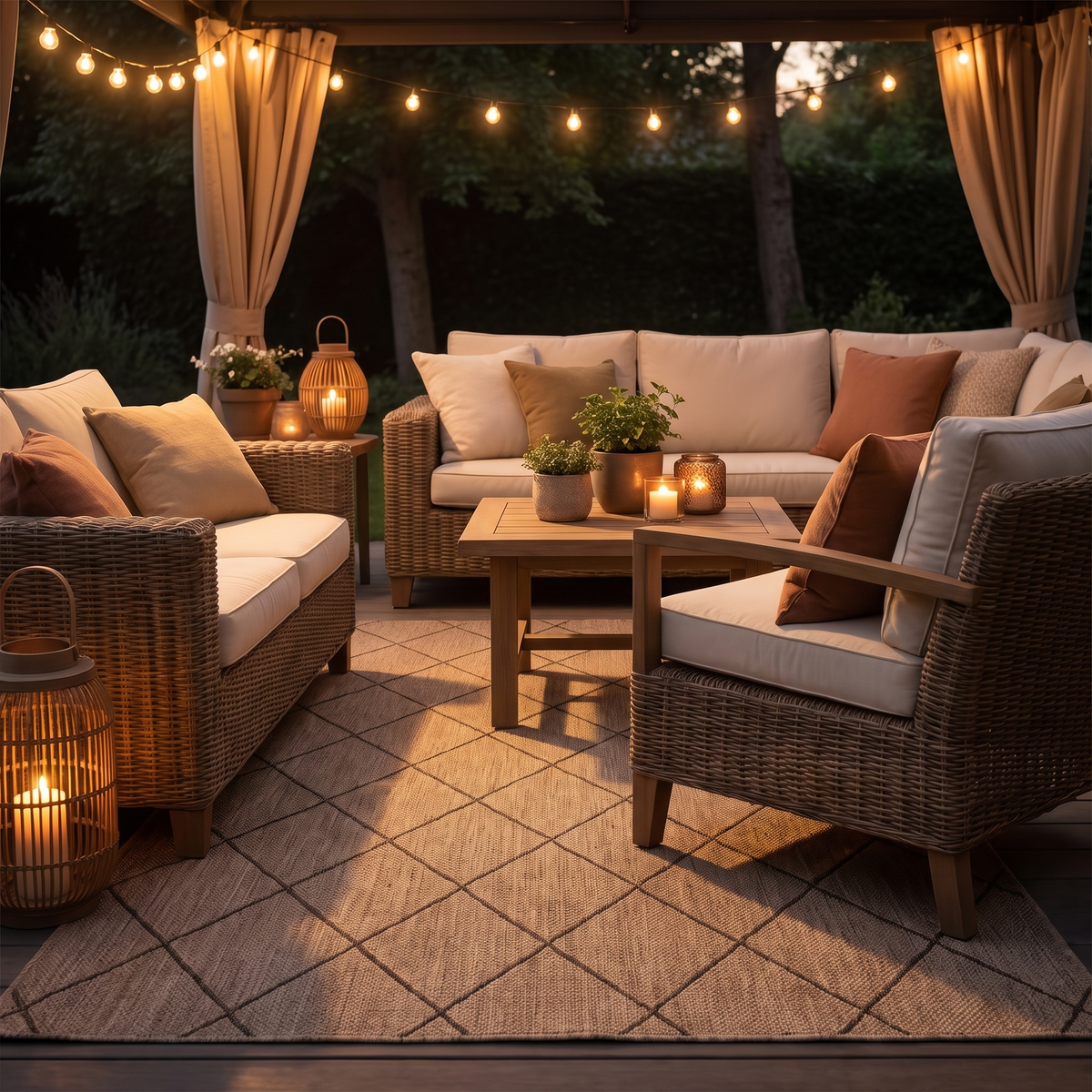 Tapis Cassis Naturel - terrasse vue large