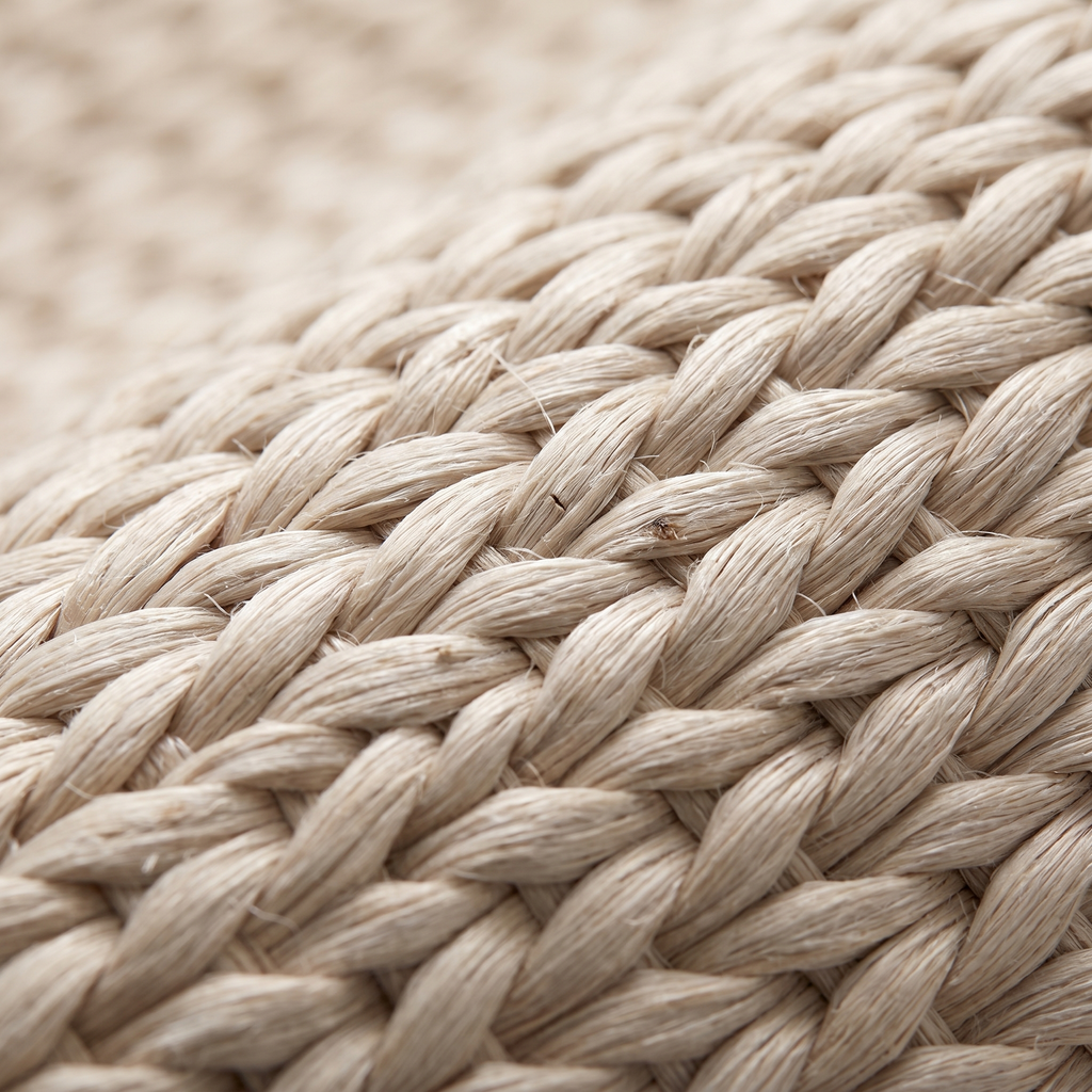 Zoom qualité du tissage du tapis Roussillon Ivoire