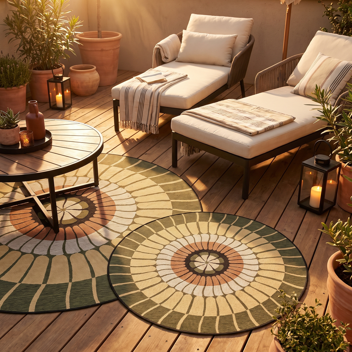 Tapis Ramatuelle Cèdre - terrasse vue large