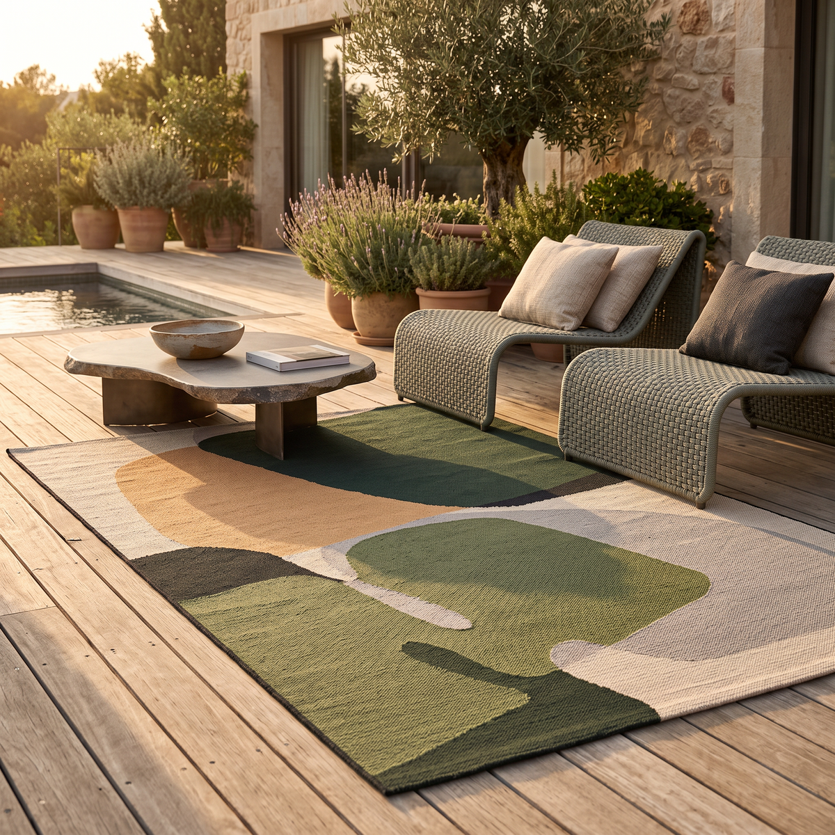 Tapis Bormes Multico - terrasse vue large