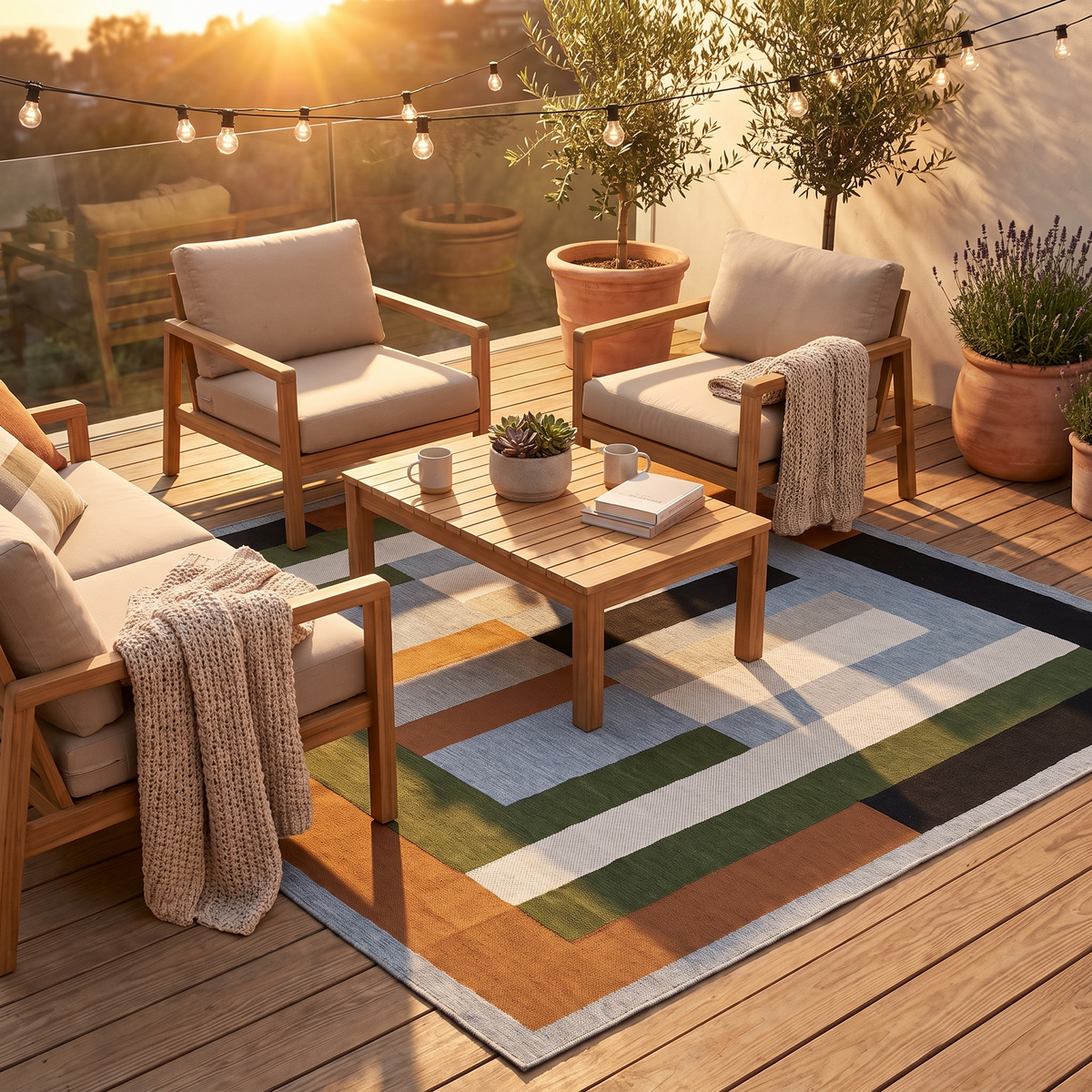 Tapis Banyuls Multico - terrasse vue large