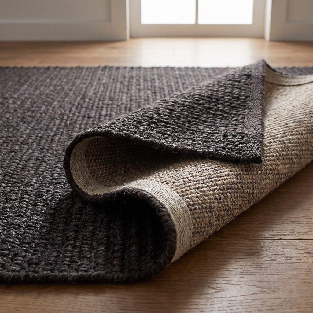 Angle et pli du tapis Sommières - détail du tissage
