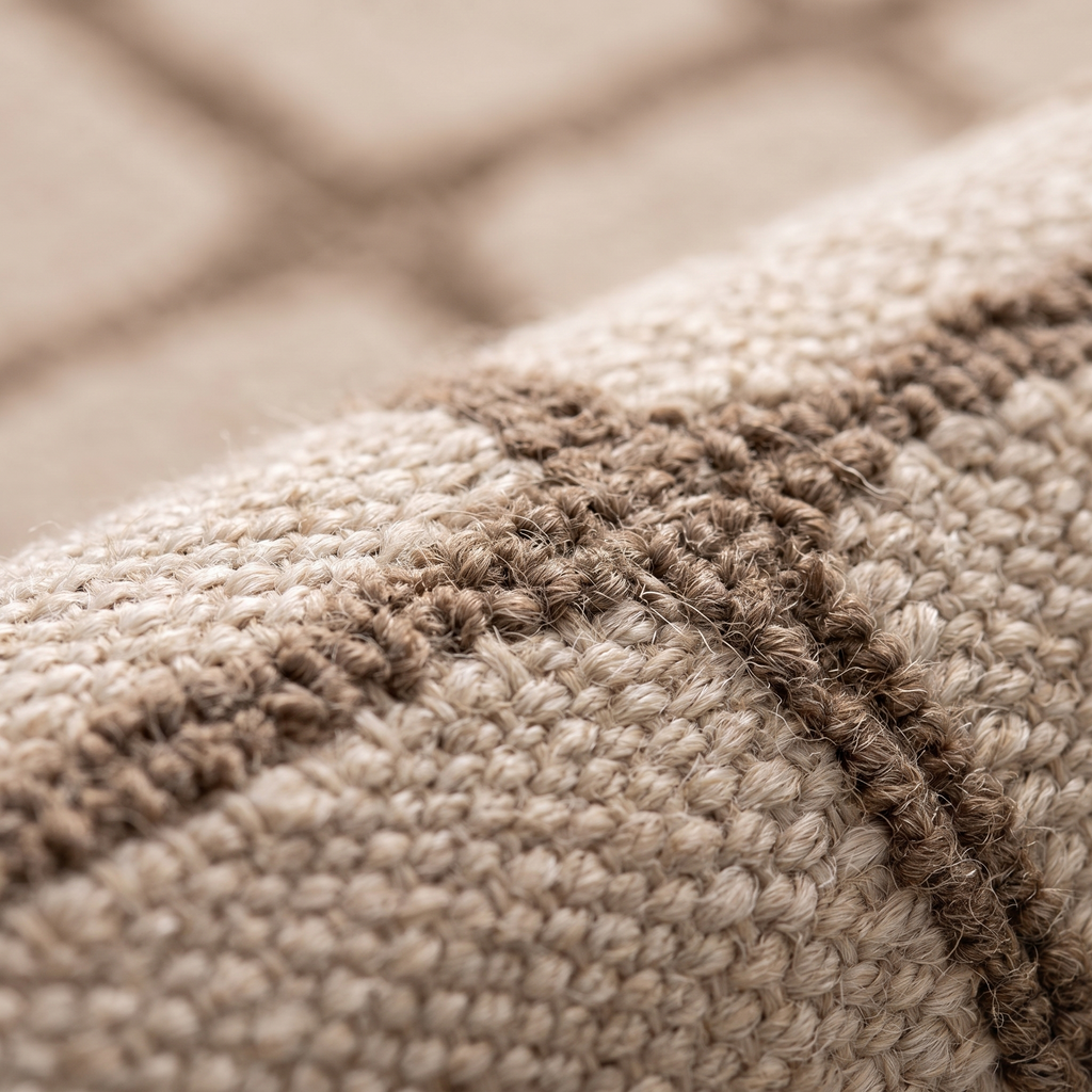 Zoom qualité du tissage du tapis Eygalières