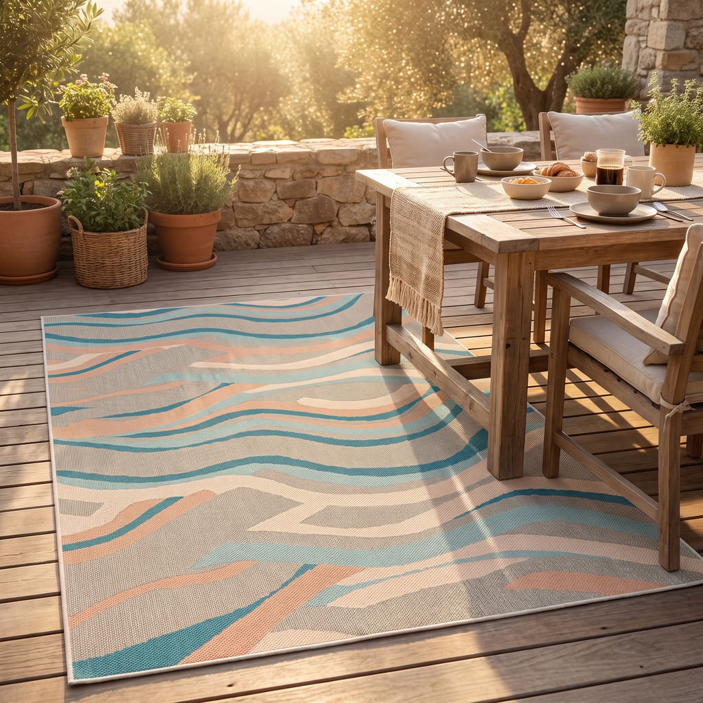 Tapis Biot Multico - terrasse vue large