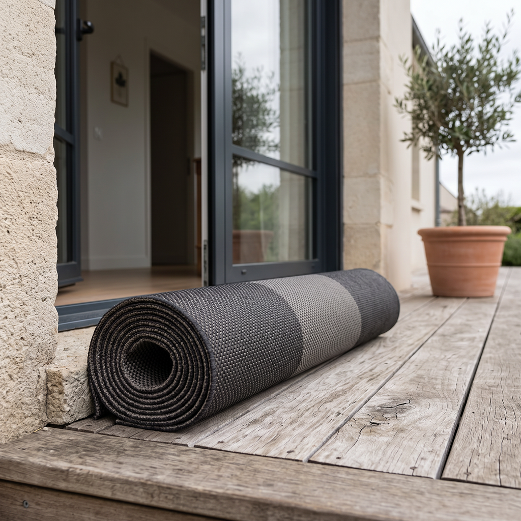 Tapis Leucate Tonnerre roulé en situation
