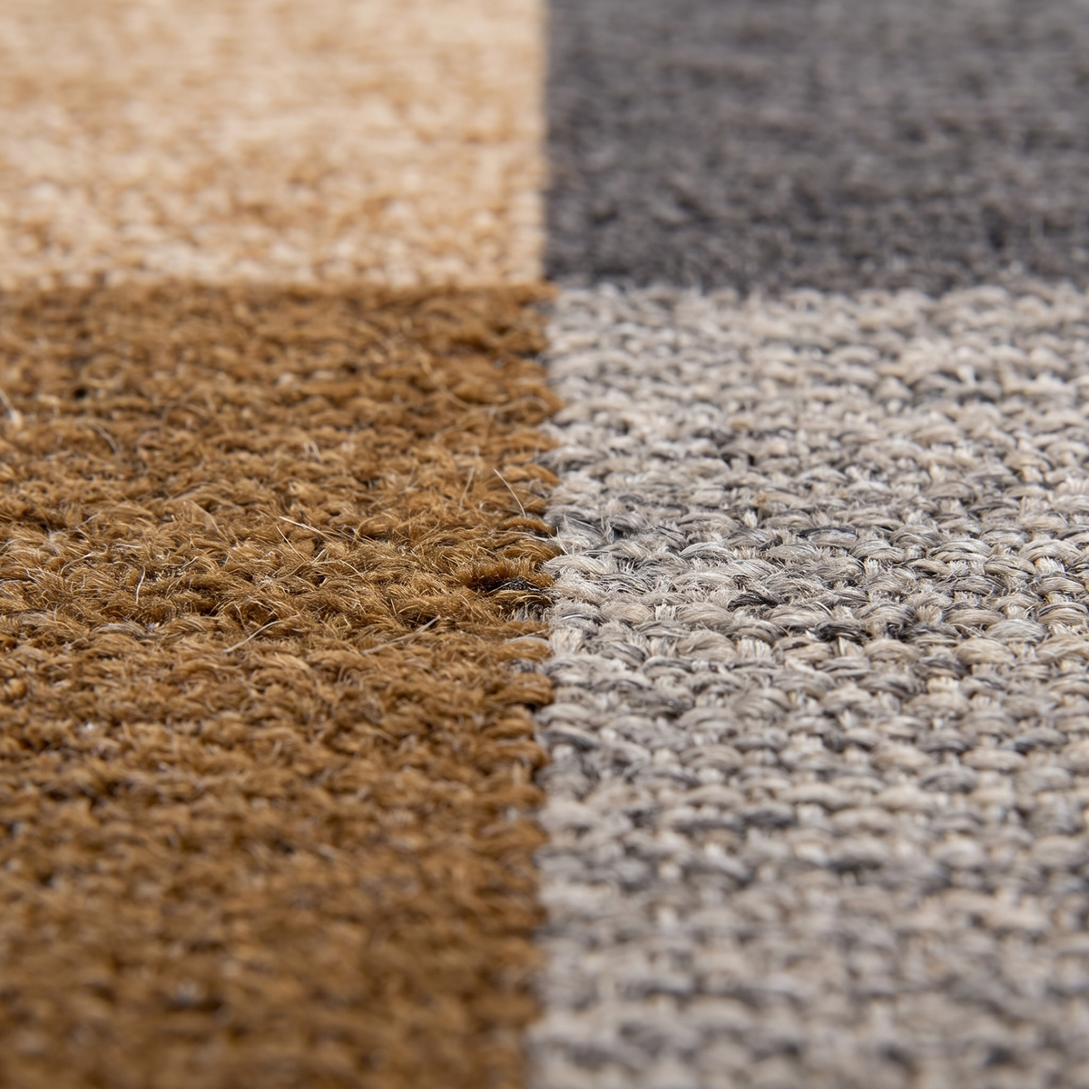 Zoom qualité du tissage du tapis Vaison