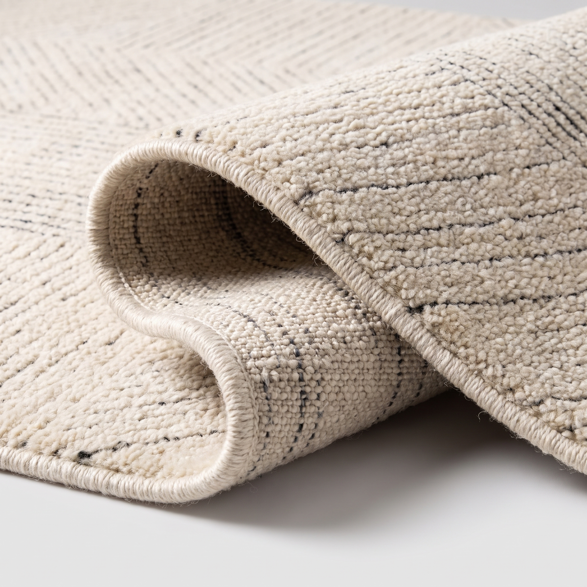 Angle et pli du tapis Séguret - détail du tissage