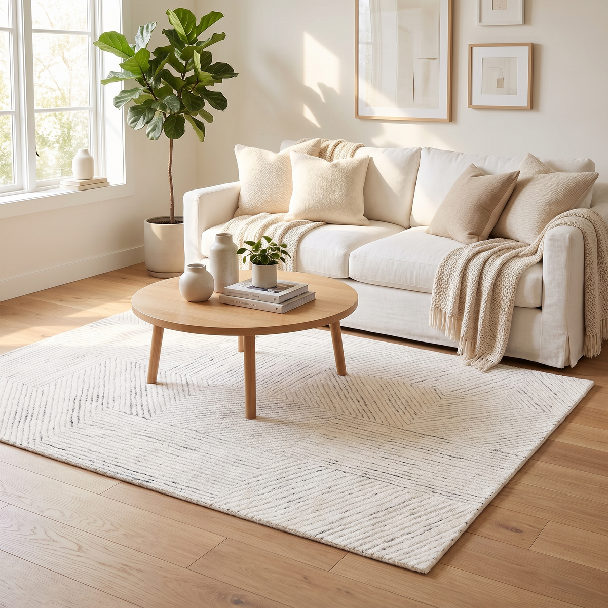 Tapis Séguret dans un salon moderne