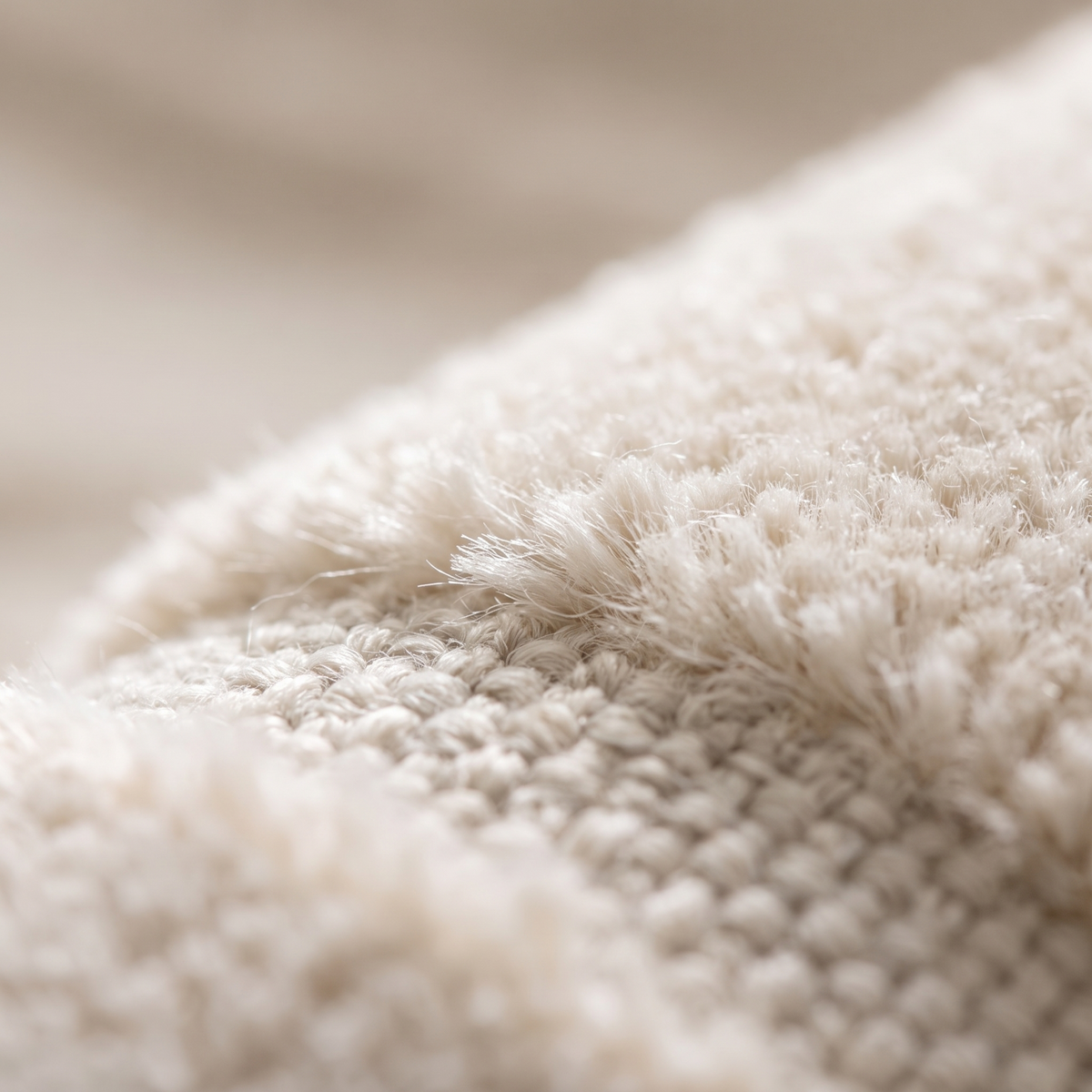 Zoom qualité du tissage du tapis Maussane