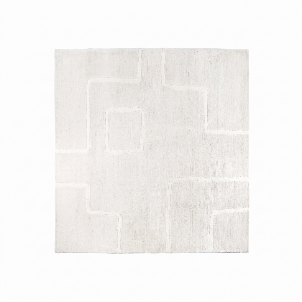 Tapis Nyons Neige - vue produit fond blanc