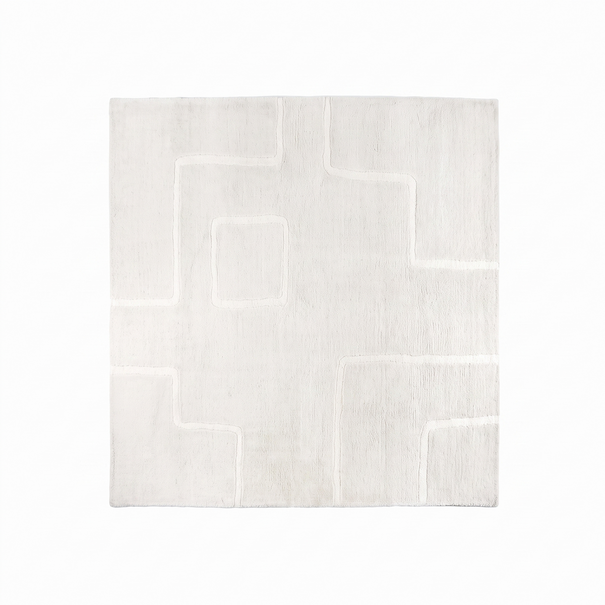 Tapis Nyons Neige - vue produit fond blanc