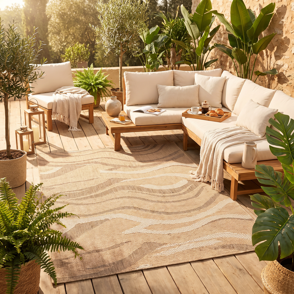 Tapis Hyères Naturel - terrasse vue large