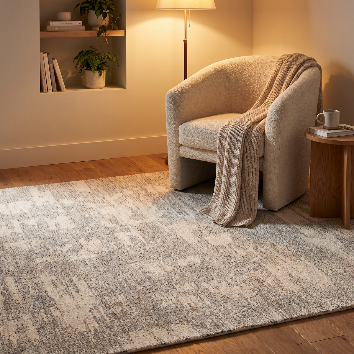 Tapis Margeride Naturel - salon vue large