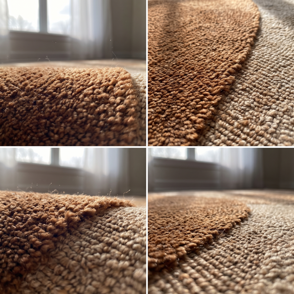 Zoom qualité du tissage du tapis Belledonne Bronze