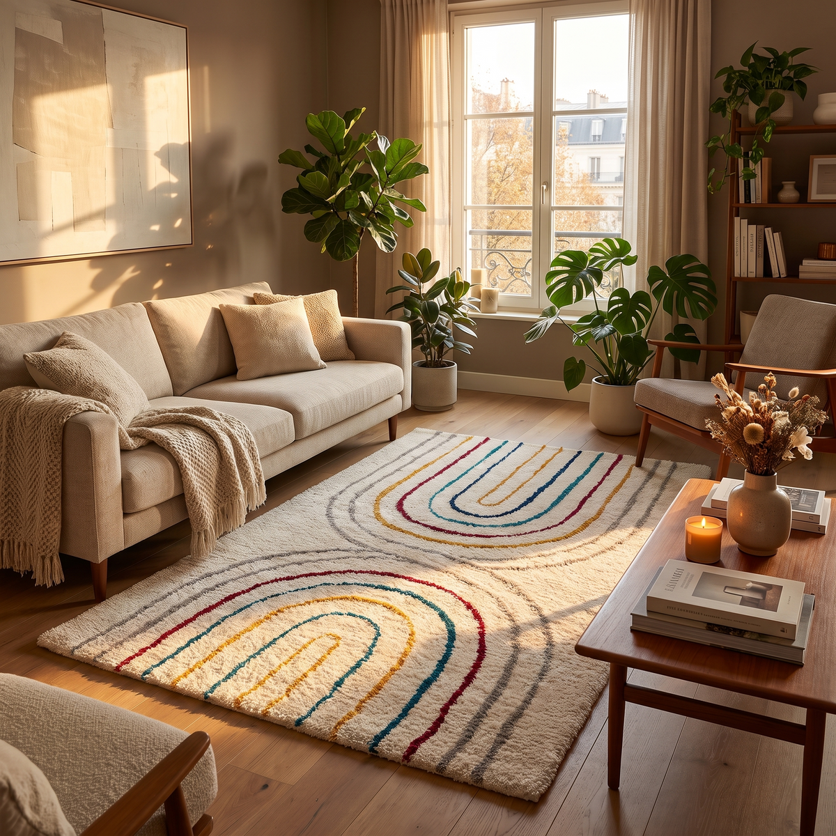 Tapis Lautrec Multico - salon vue large