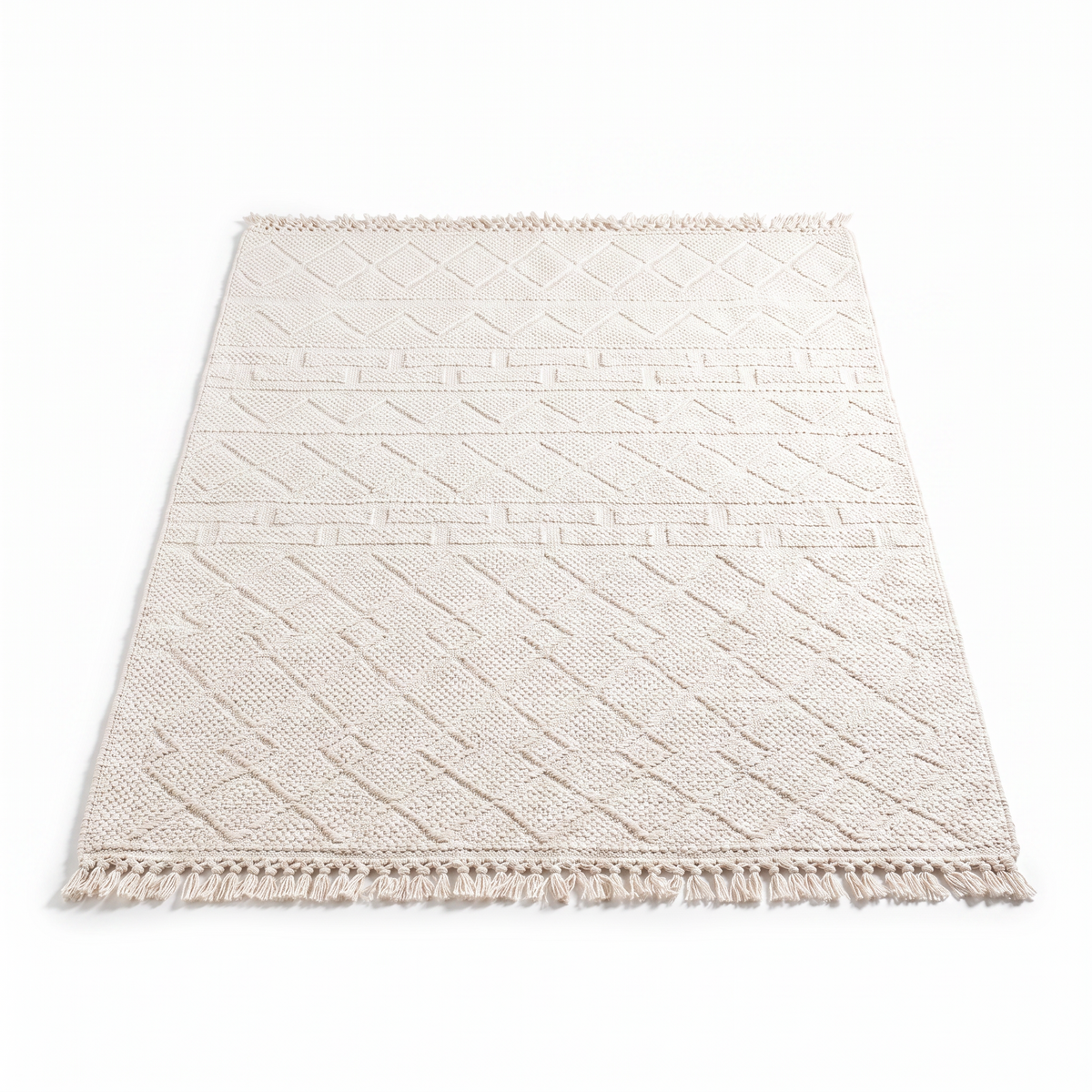 Tapis Oléron Neige - vue produit fond blanc