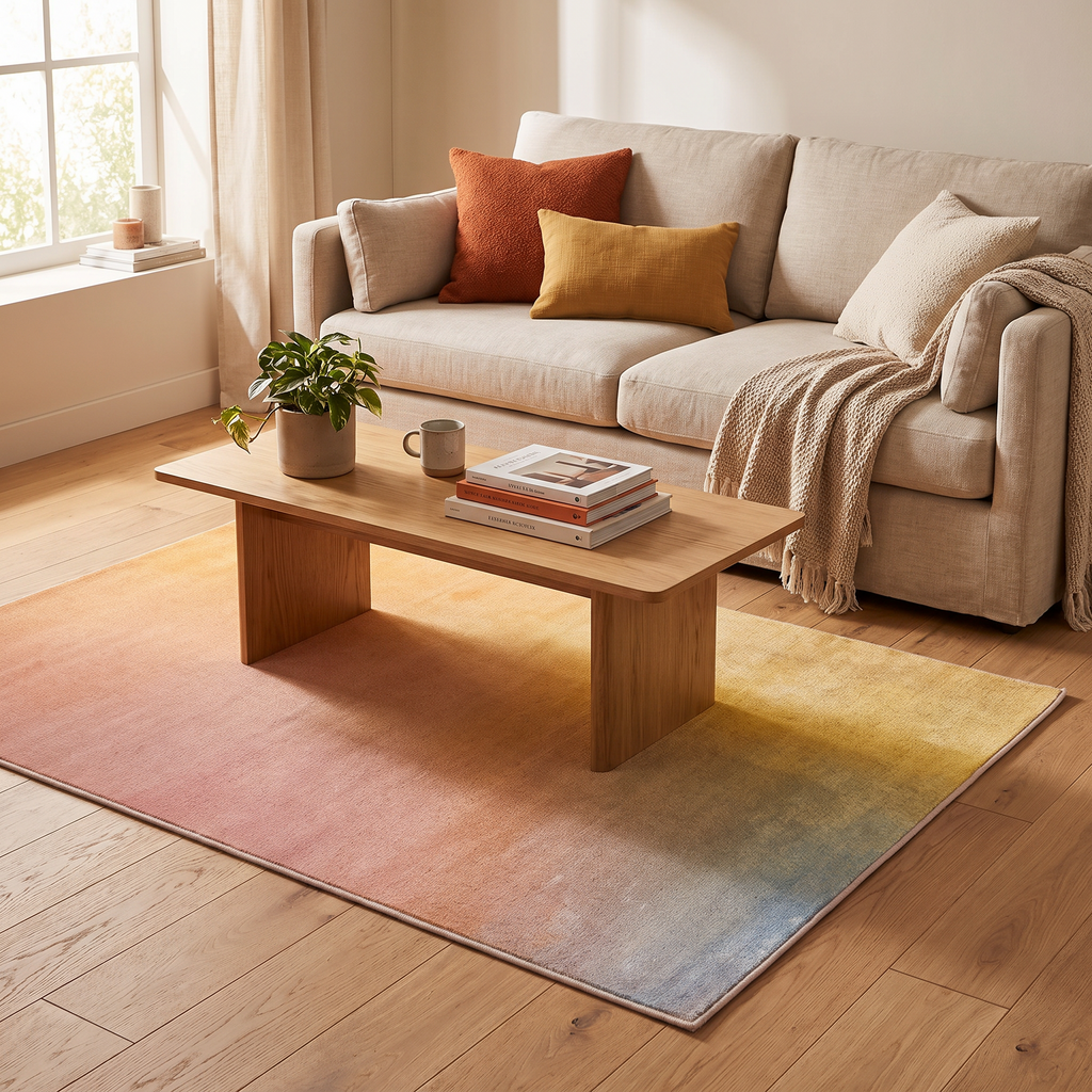 Tapis Honfleur Multicolore dans un salon