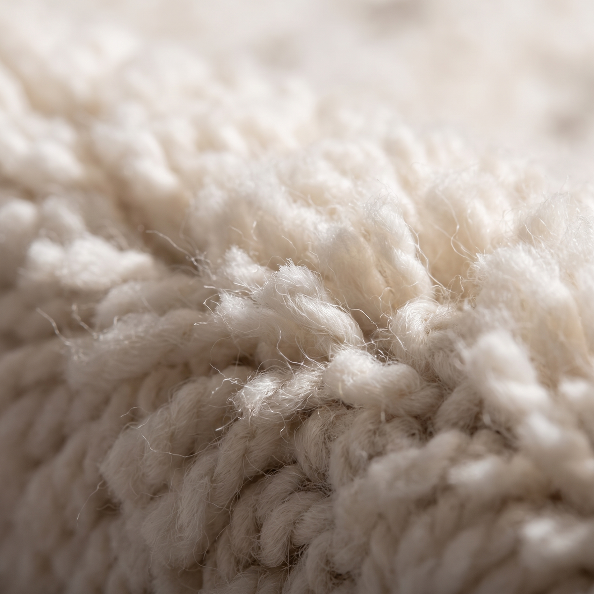 Zoom qualité du tissage du tapis Gavarnie Neige