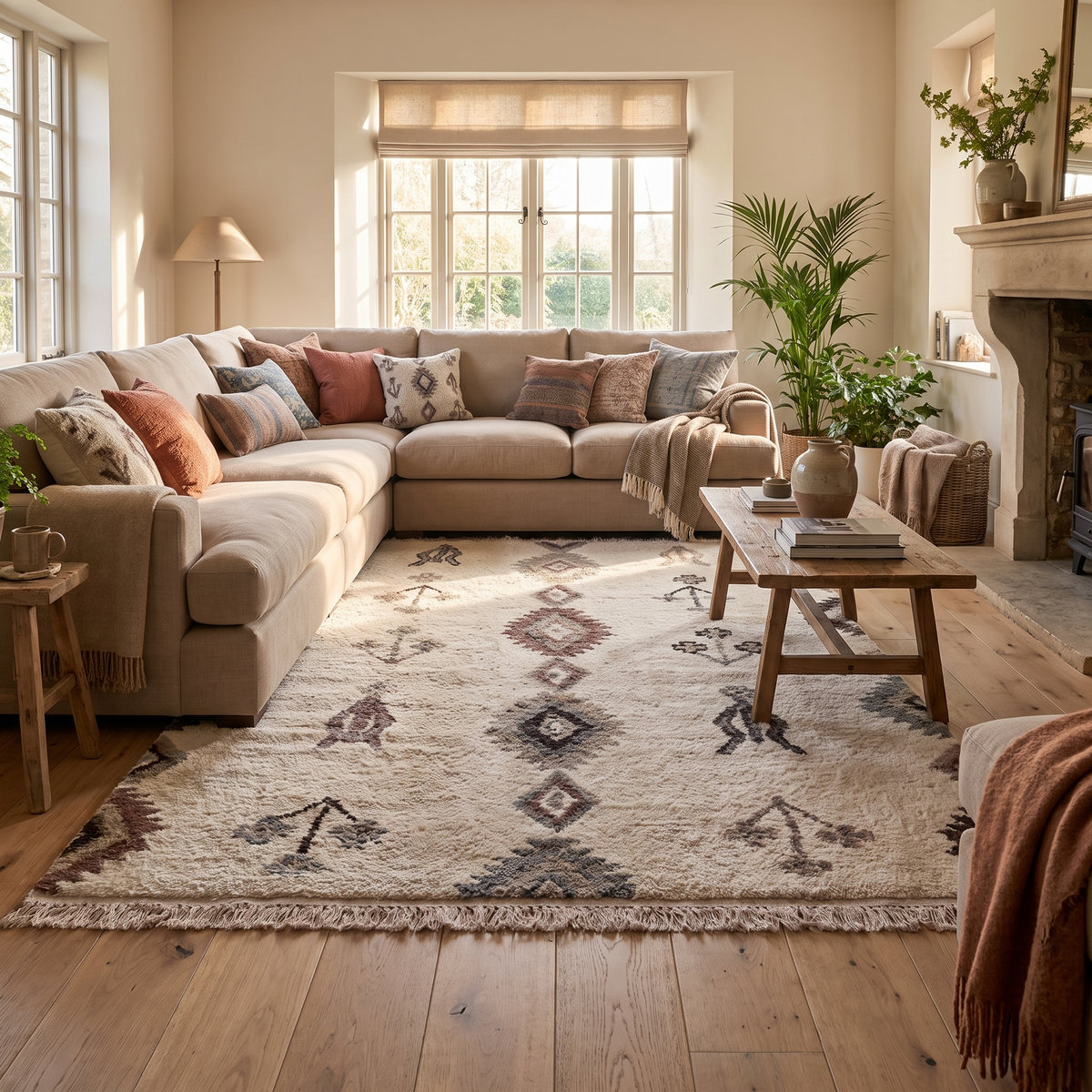 Tapis Barfleur dans un salon chaleureux