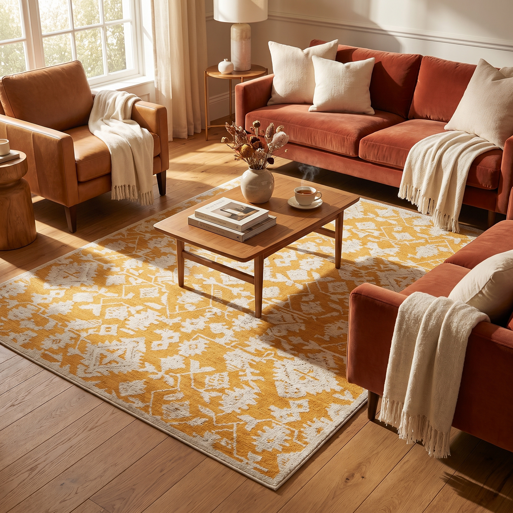 Tapis Pont-Aven dans un salon chic