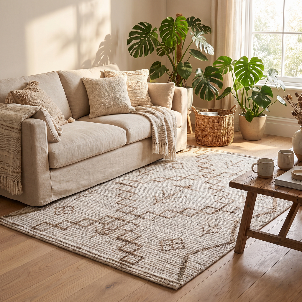 Tapis Locronan dans un salon chaleureux
