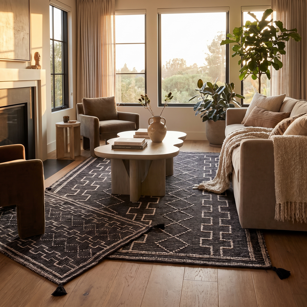 Tapis Dinan - salon vue large