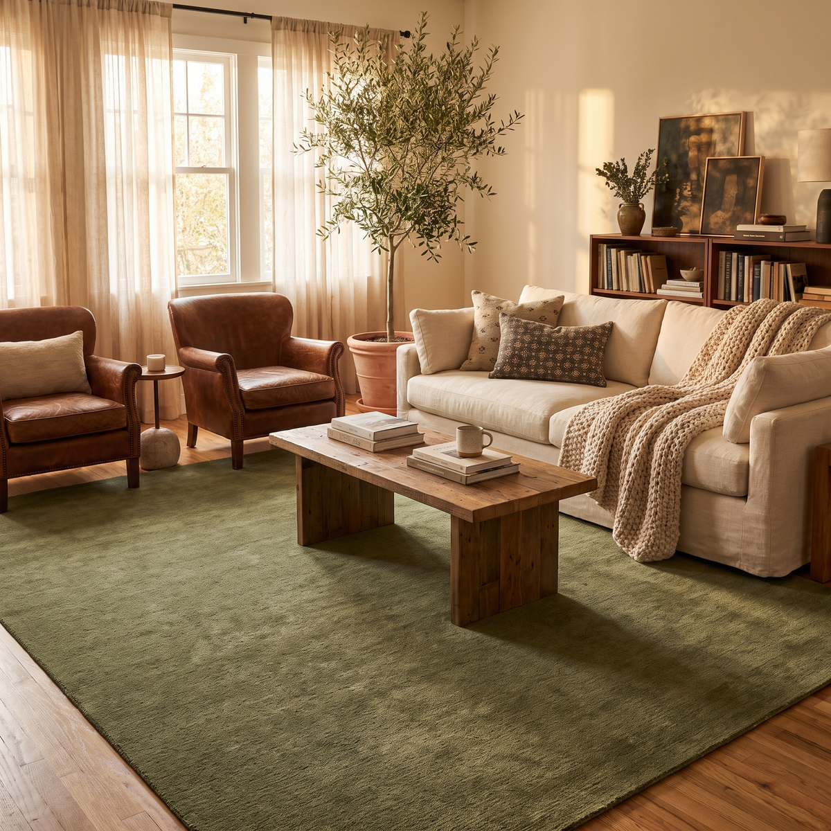 Tapis Arradon Mousse - salon vue large