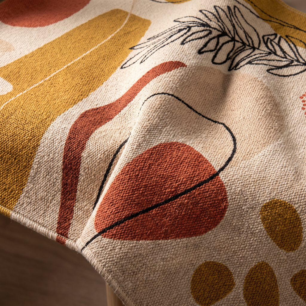 Angle et pli du tapis Saumur Multico - détail du tissage