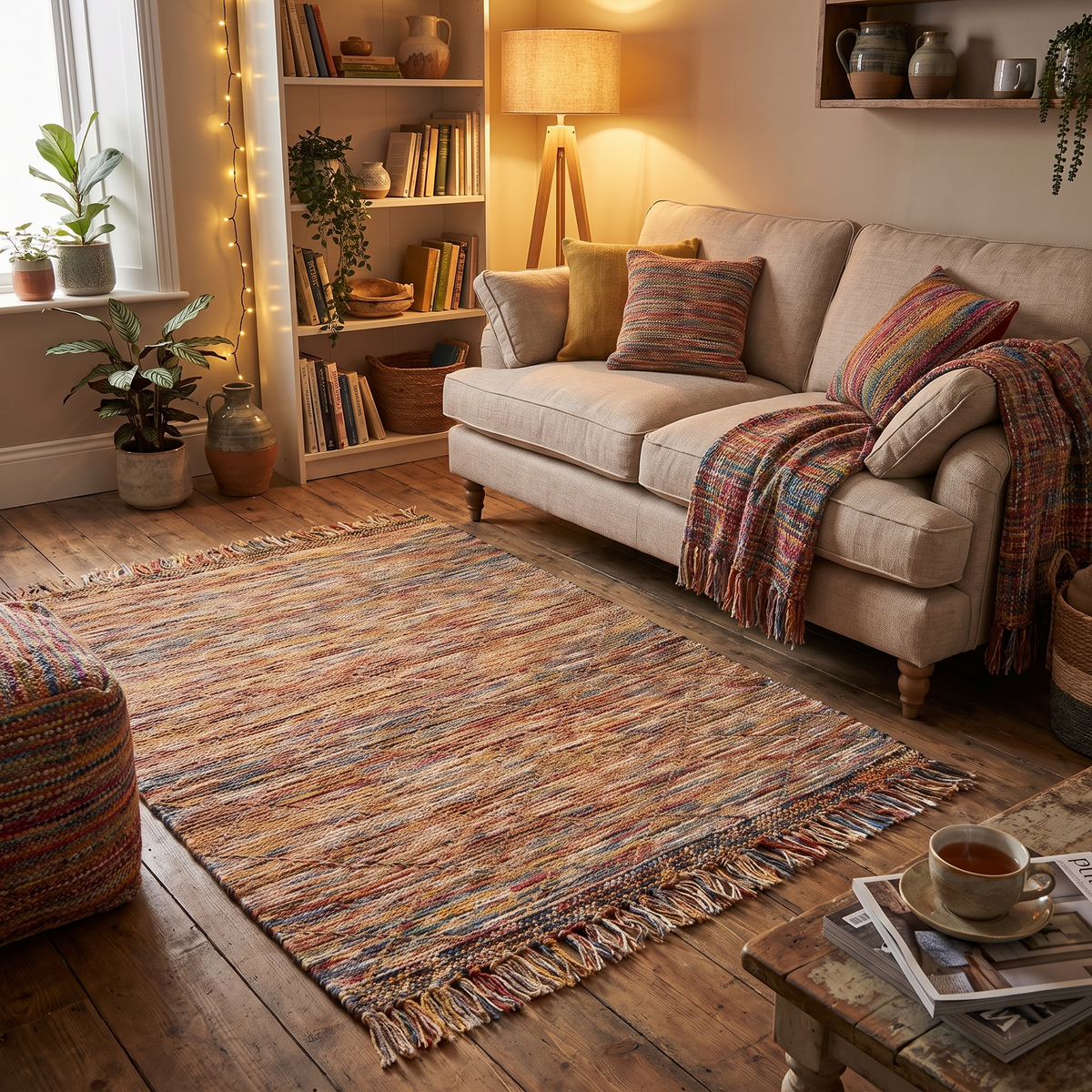 Tapis Riquewihr Multico dans un salon moderne
