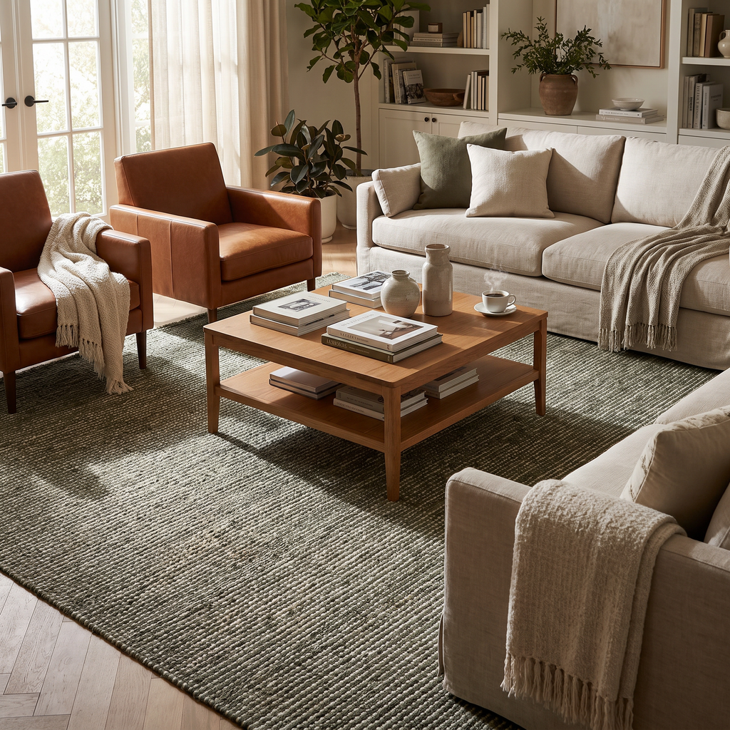 Tapis Colmar Thym - salon vue large