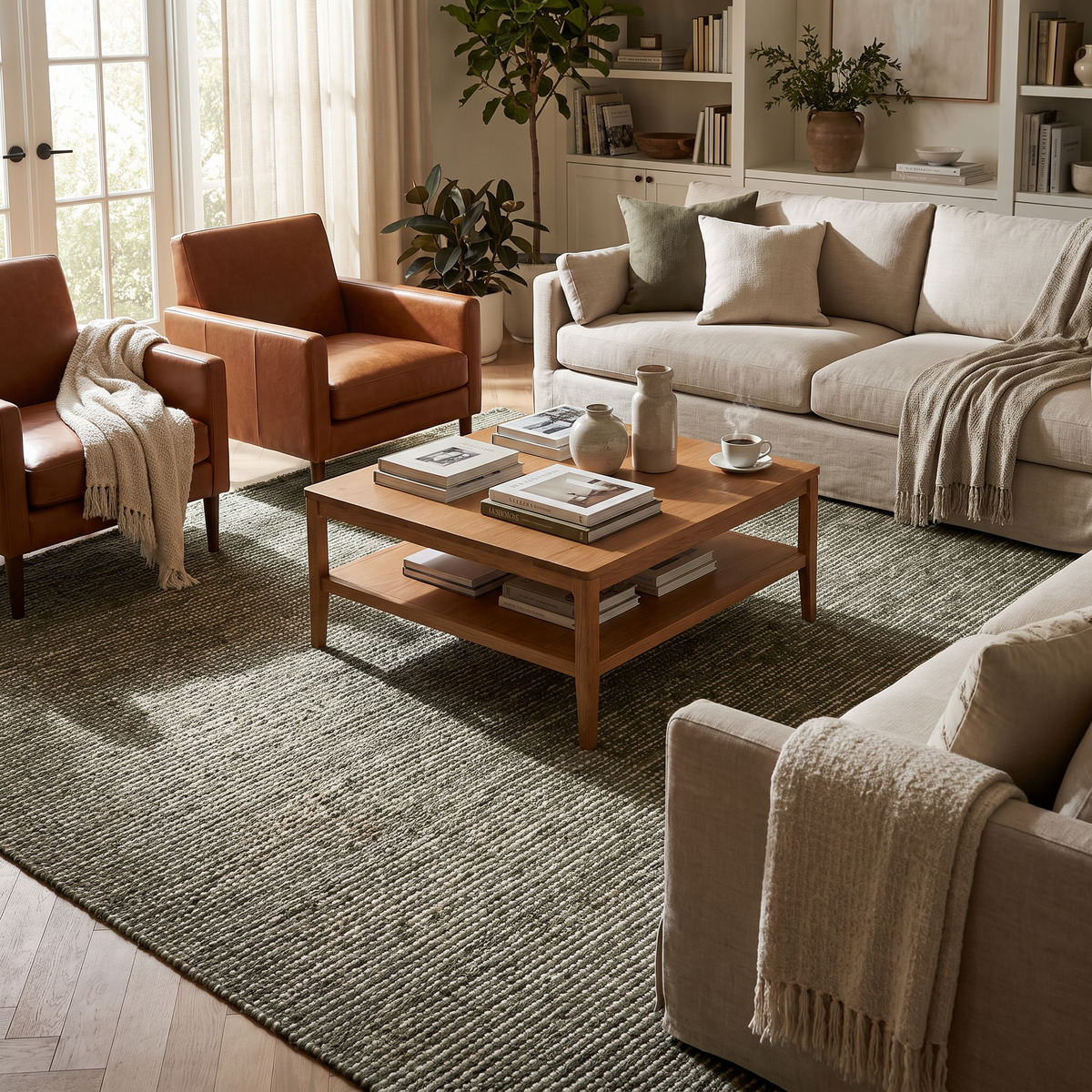 Tapis Colmar Thym - salon vue large