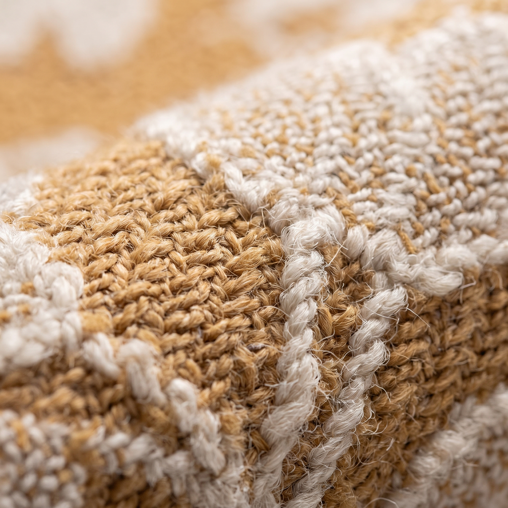 Zoom qualité du tissage du tapis Kaysersberg Mimosa