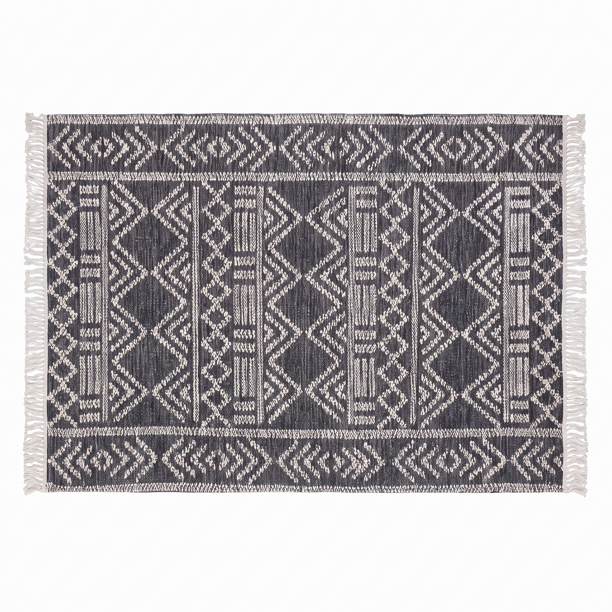 Tapis Sancy Charbon/ivoire - vue produit fond blanc