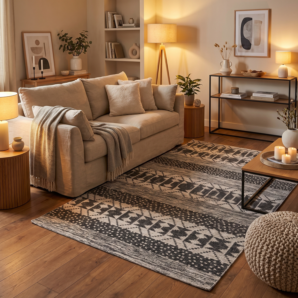 Tapis Vence dans un salon moderne
