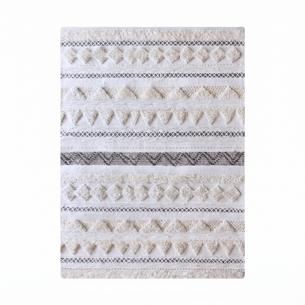 Tapis Seillans Ivoire - vue produit fond blanc