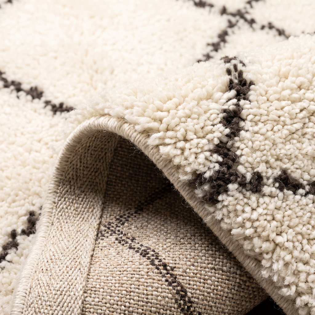 Tapis Pérouges Beige angle tissage