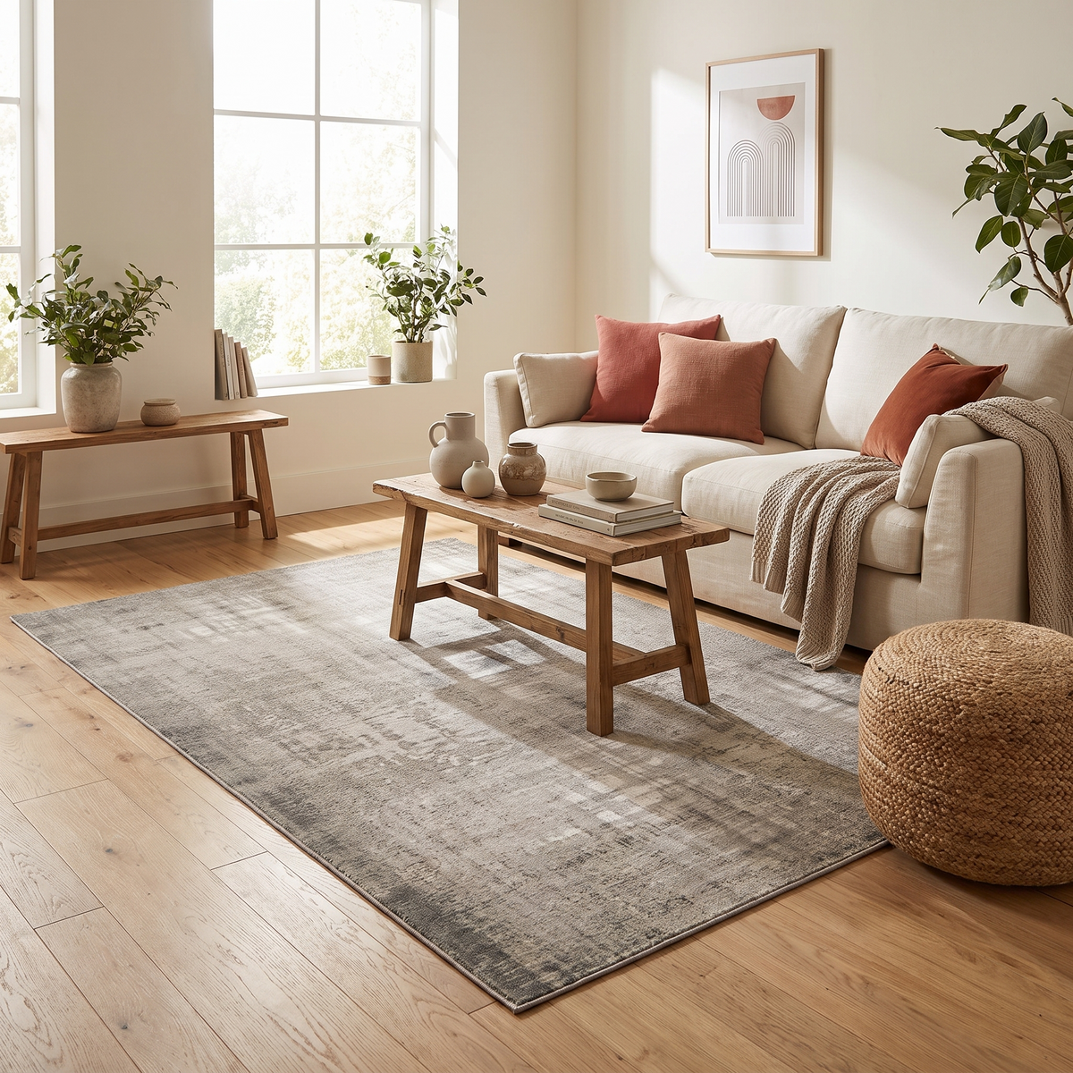 Tapis Grunge Lichen salon ambiance 2