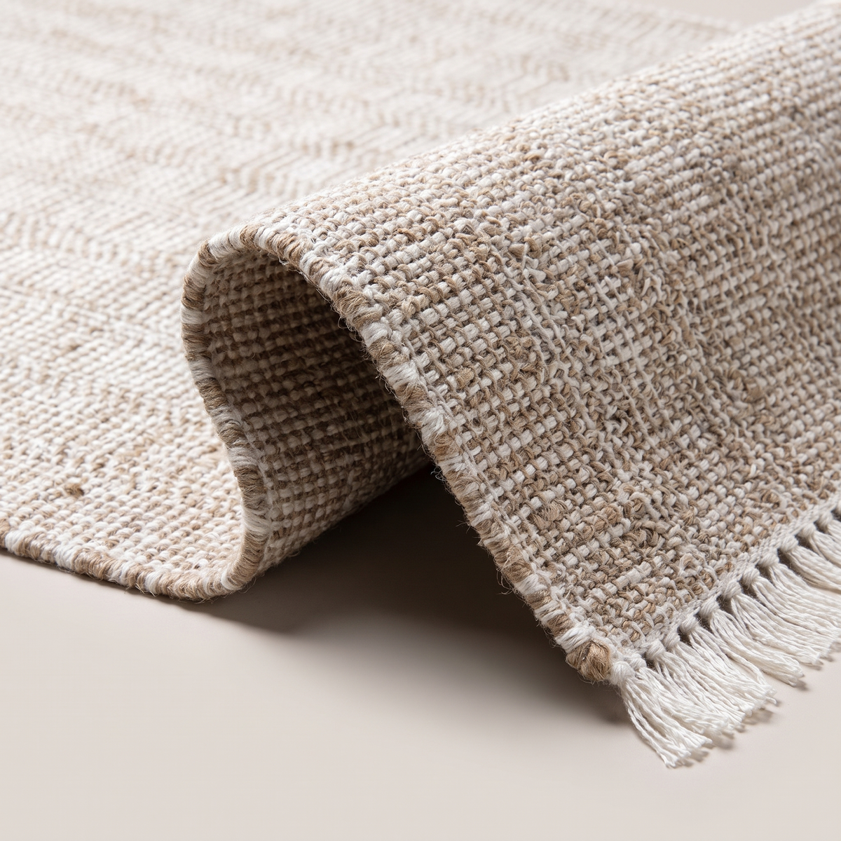 Tapis Turenne Naturel/Ivoire détail tissage
