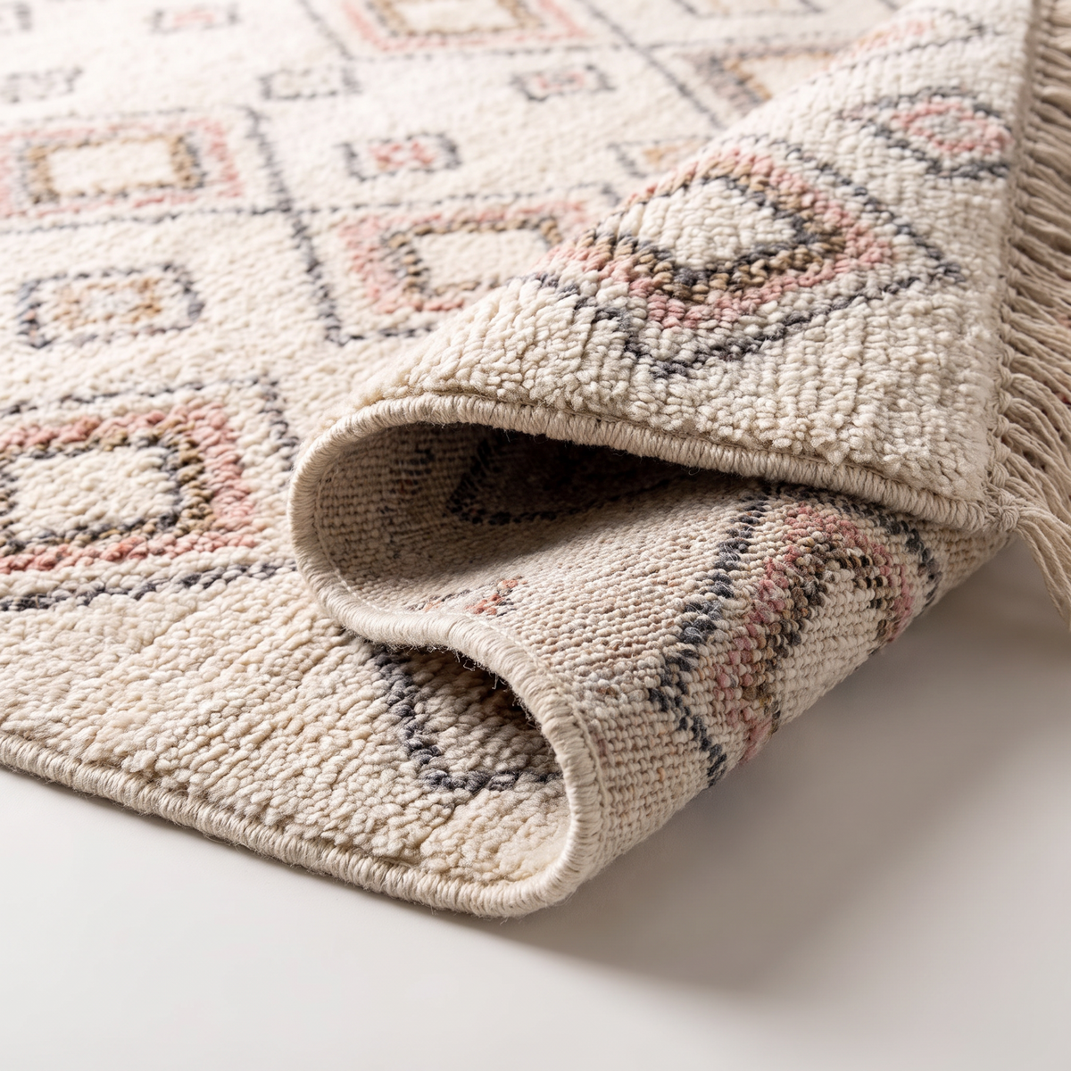 Tapis Najac Ivoire/Multi détail tissage