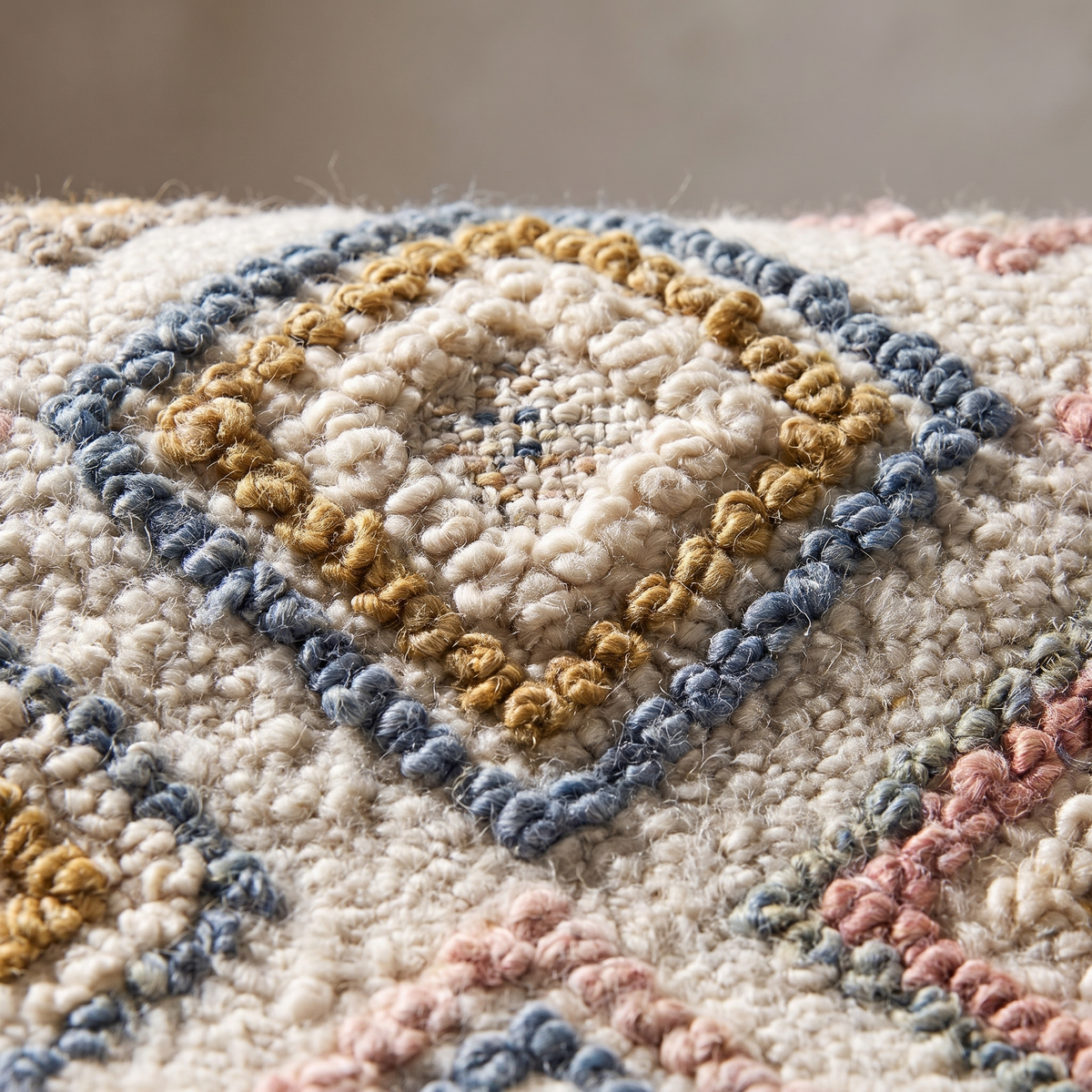 Tapis Najac Ivoire/Multi macro texture