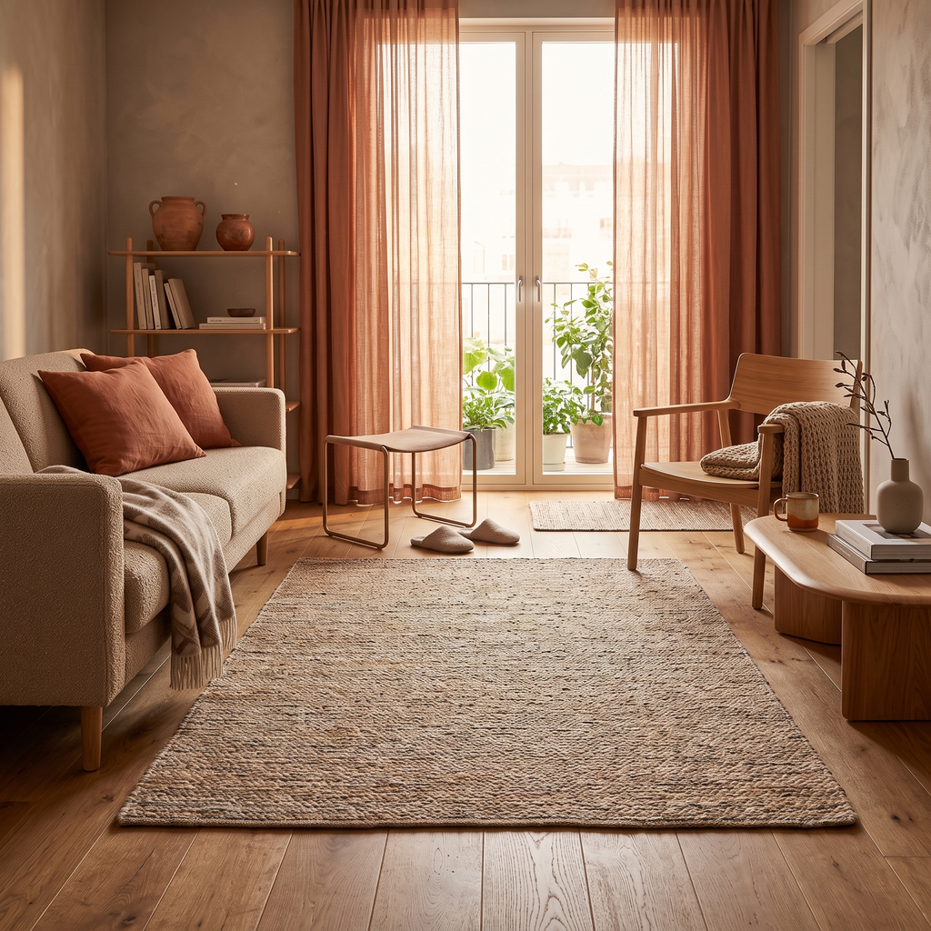 Tapis Yvoire Naturel/gris salon