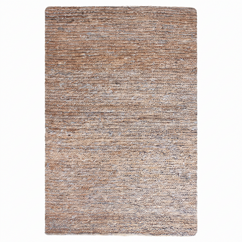 Tapis Yvoire Naturel/gris fond blanc